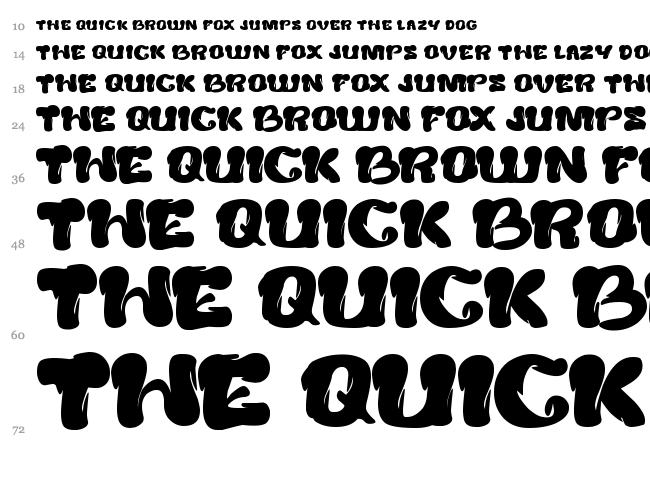 Creamy Butter font waterfall